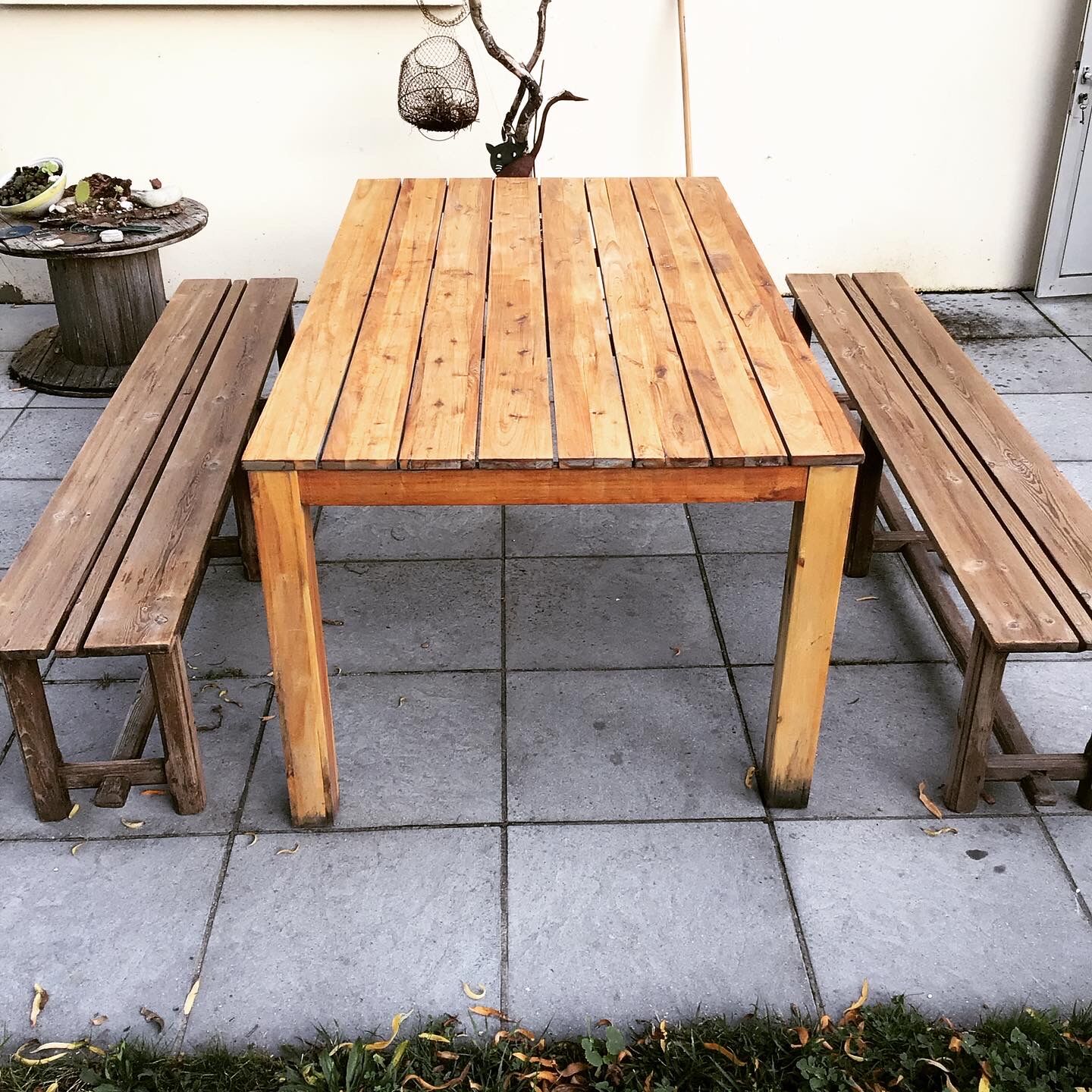 Pair of farm benches