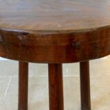 V massive wooden tripod stool