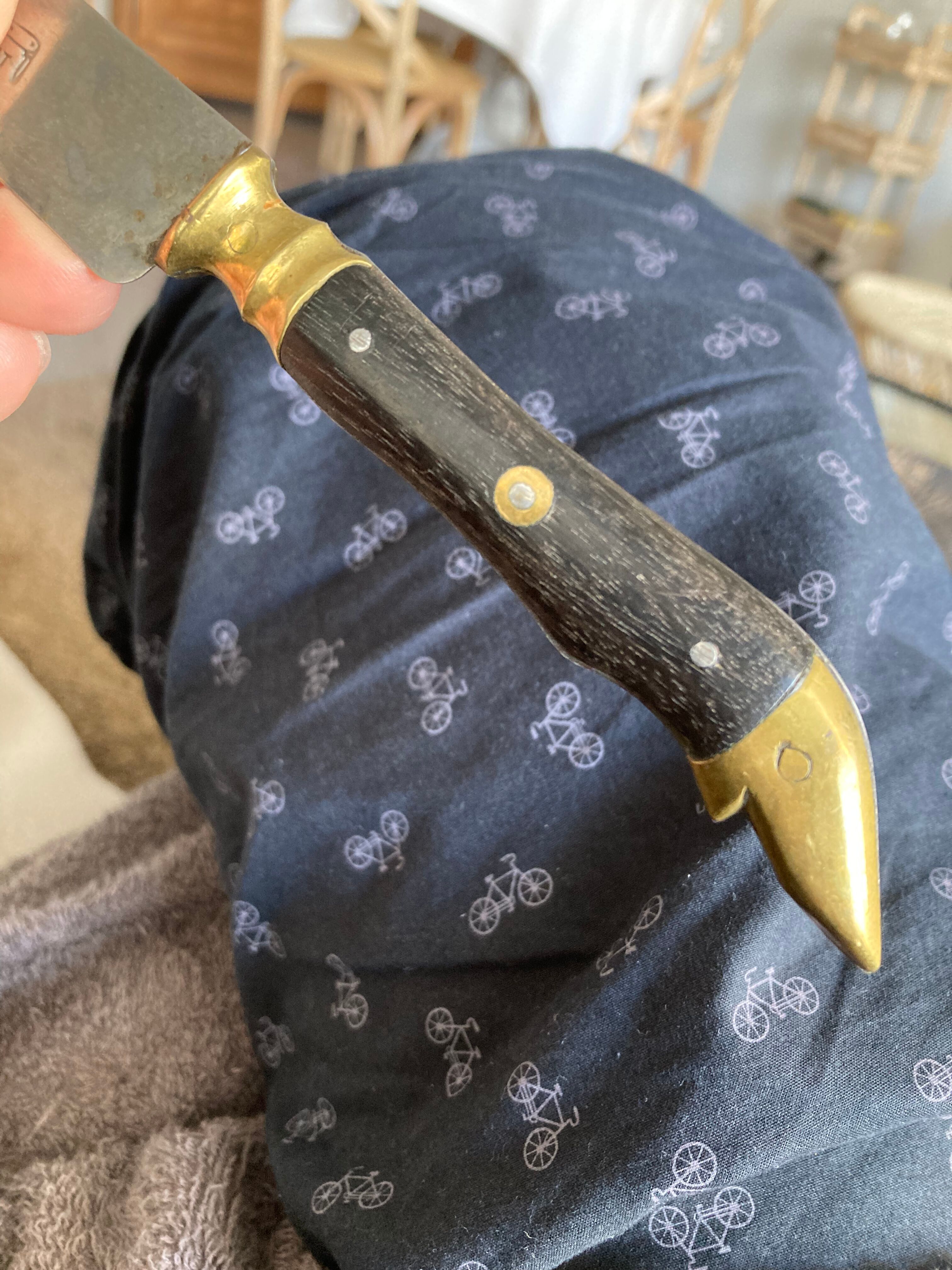 4 antique table knives - Pouzet Bigay - Thiers late nineteenth