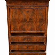 Flamed Mahogany Secretary - Louis-Philippe Period, 19th Century