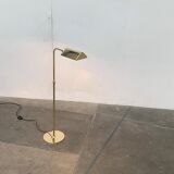 Vintage Hollywood Regency floor lamp in German brass by Florian Schulz.