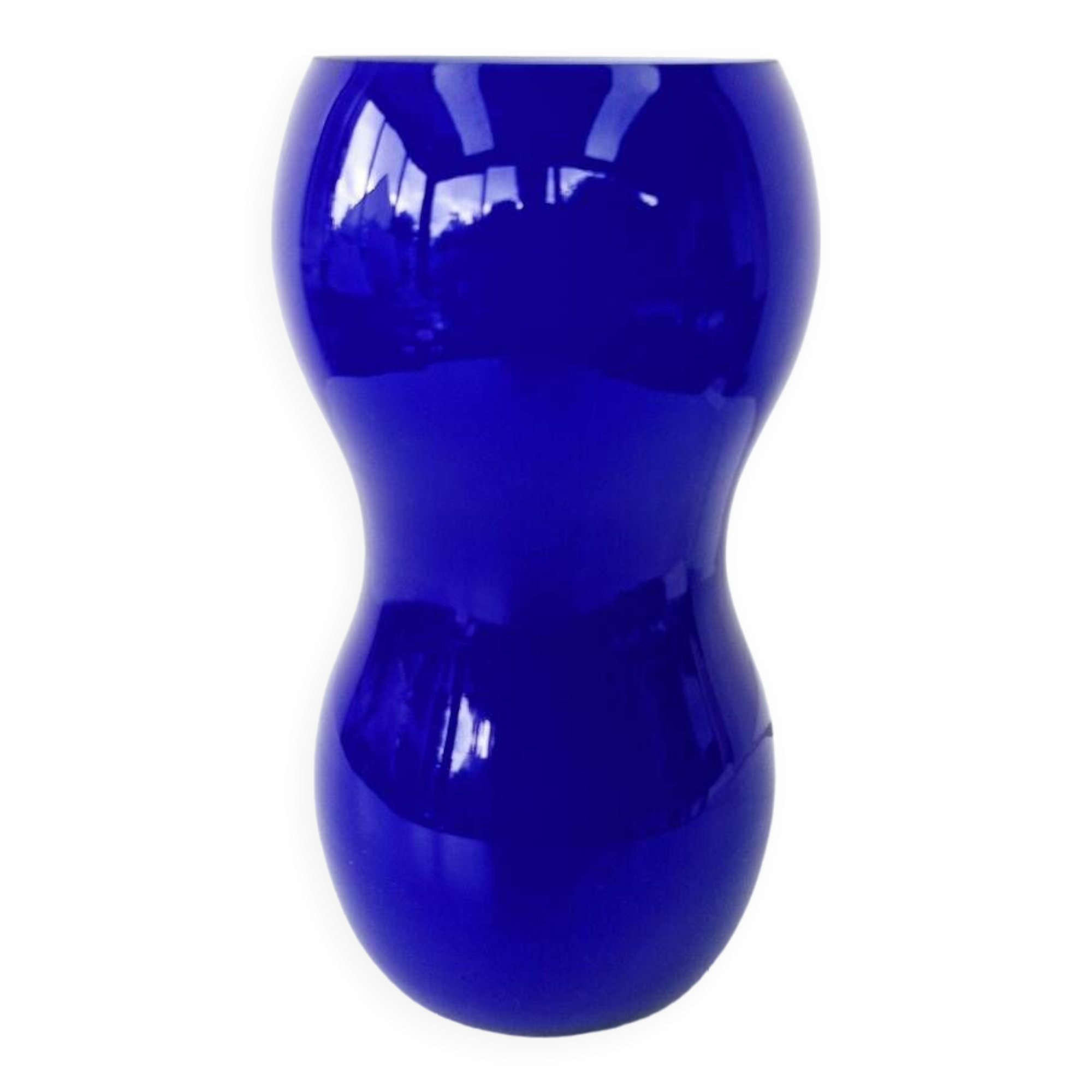 Lampe de table vintage 90's ikea design kvintant verre bleu