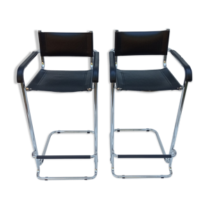 2 chaises de type tabouret, - italie