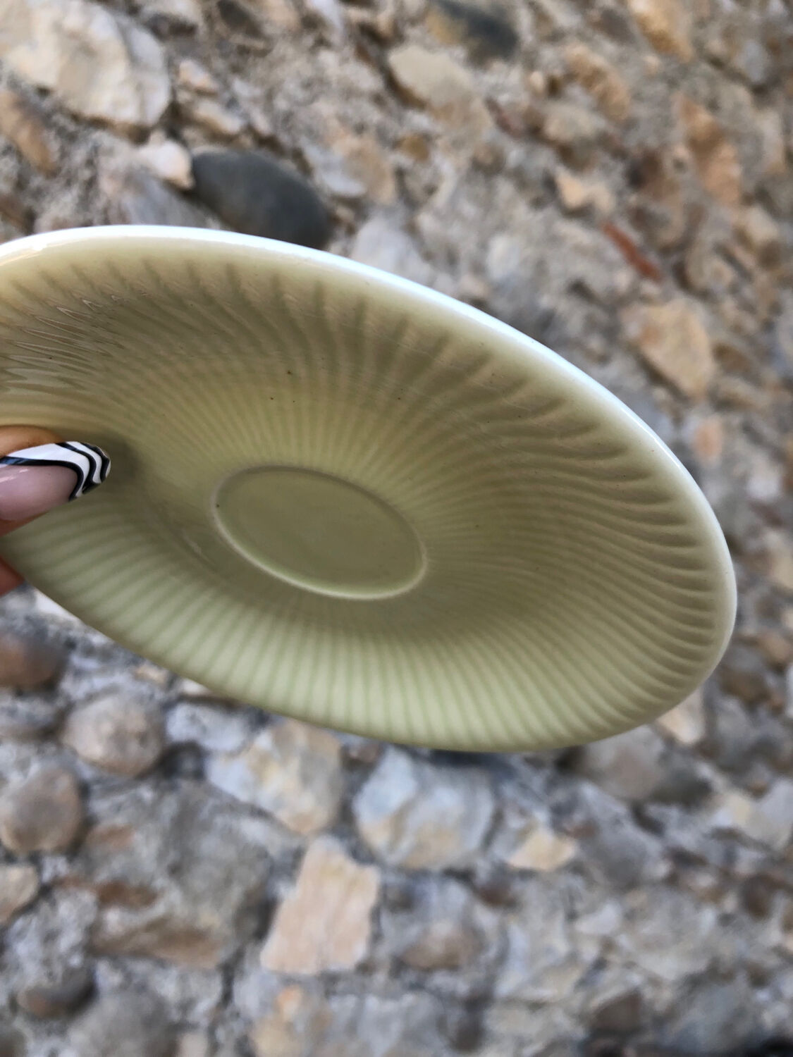 Cups + saucers • Gien, vintage pastel series