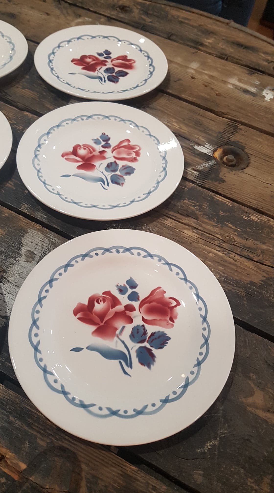 Lot 6 plates Digoin Sarreguemines model Cannes