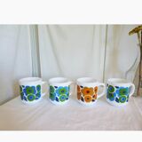 4 vintage Mugs Arcopal lotus