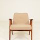 Vintage chair in beige velvet designed by Chierowski.