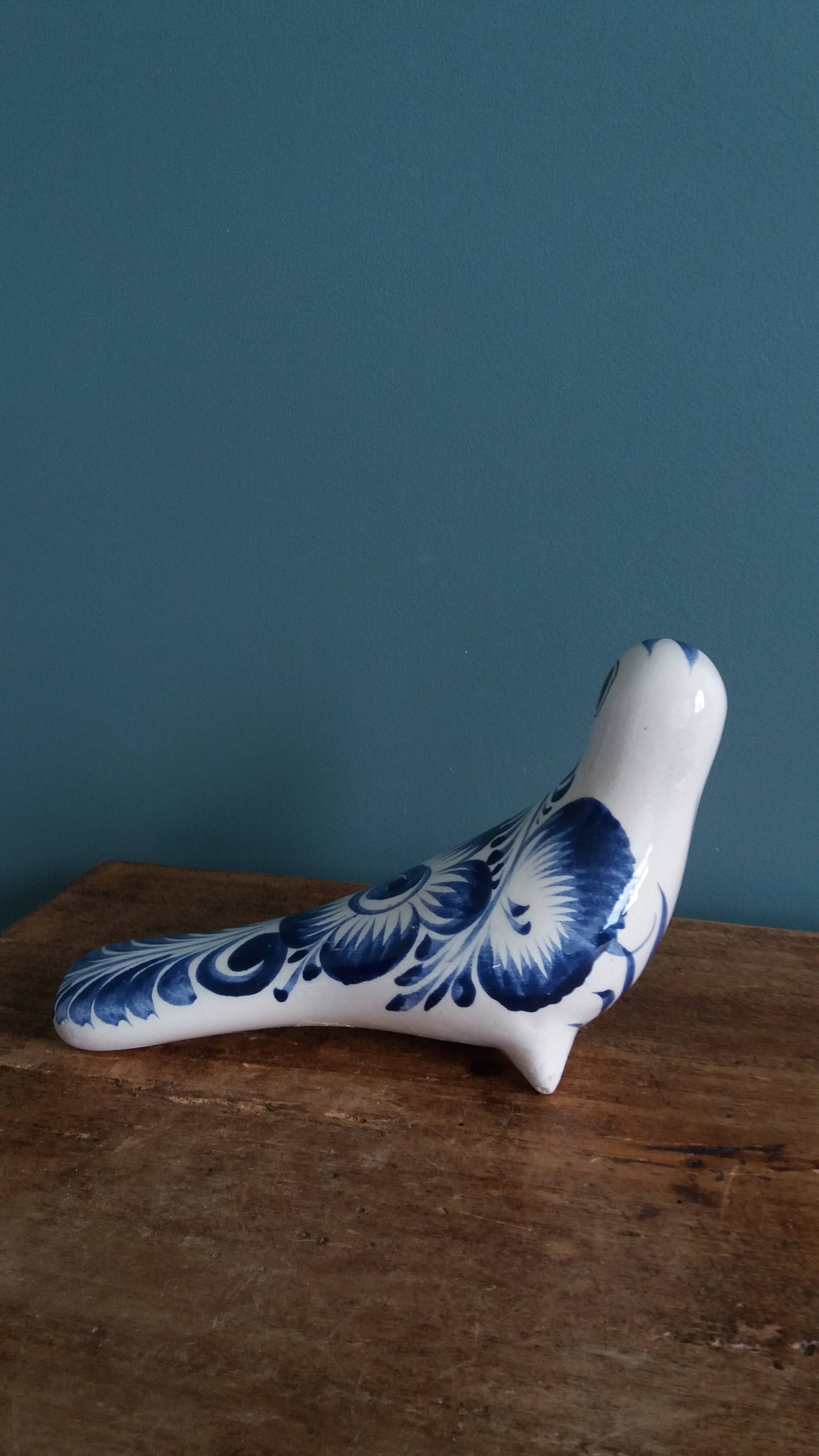 Ceramic bird, hand-painted, Mexico
