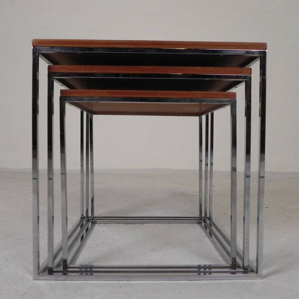 Ensemble de 3 tables d'appoint, ensemble mimi, années 1960