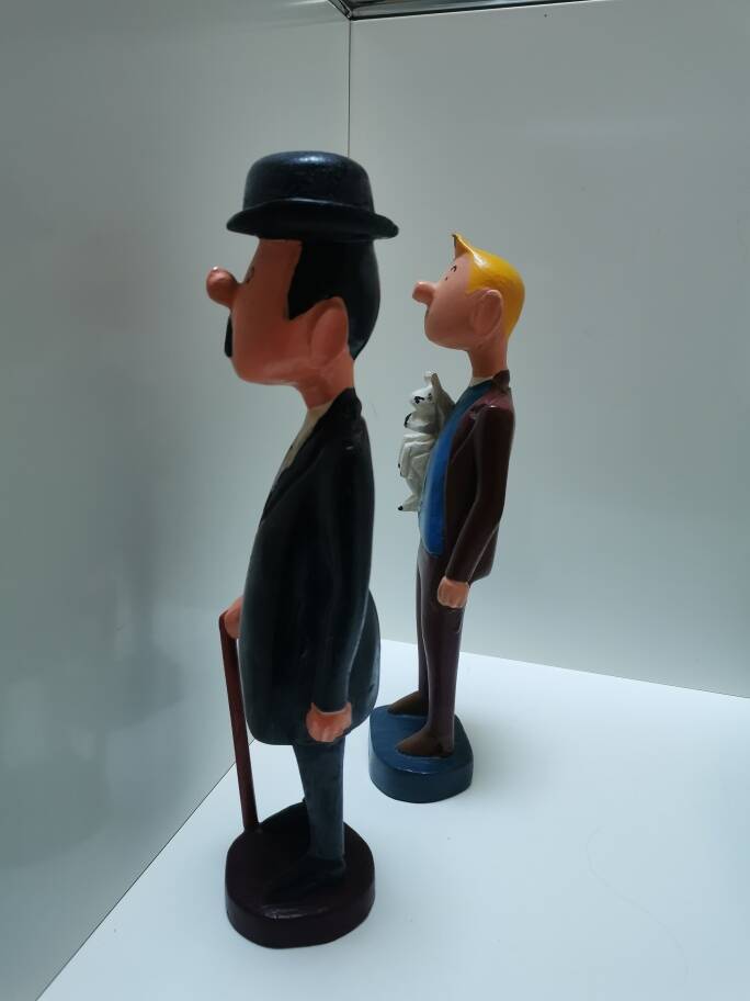 Tintin wooden characters