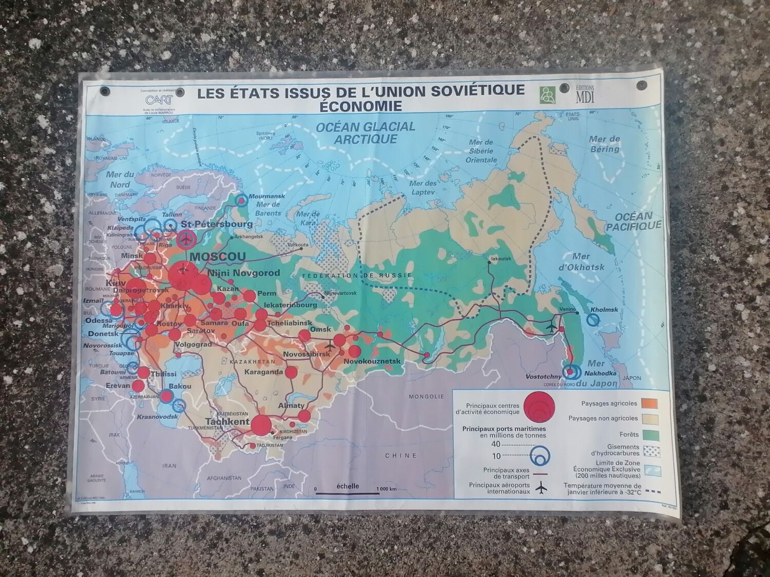 Old MDI map, the states of the Soviet Union