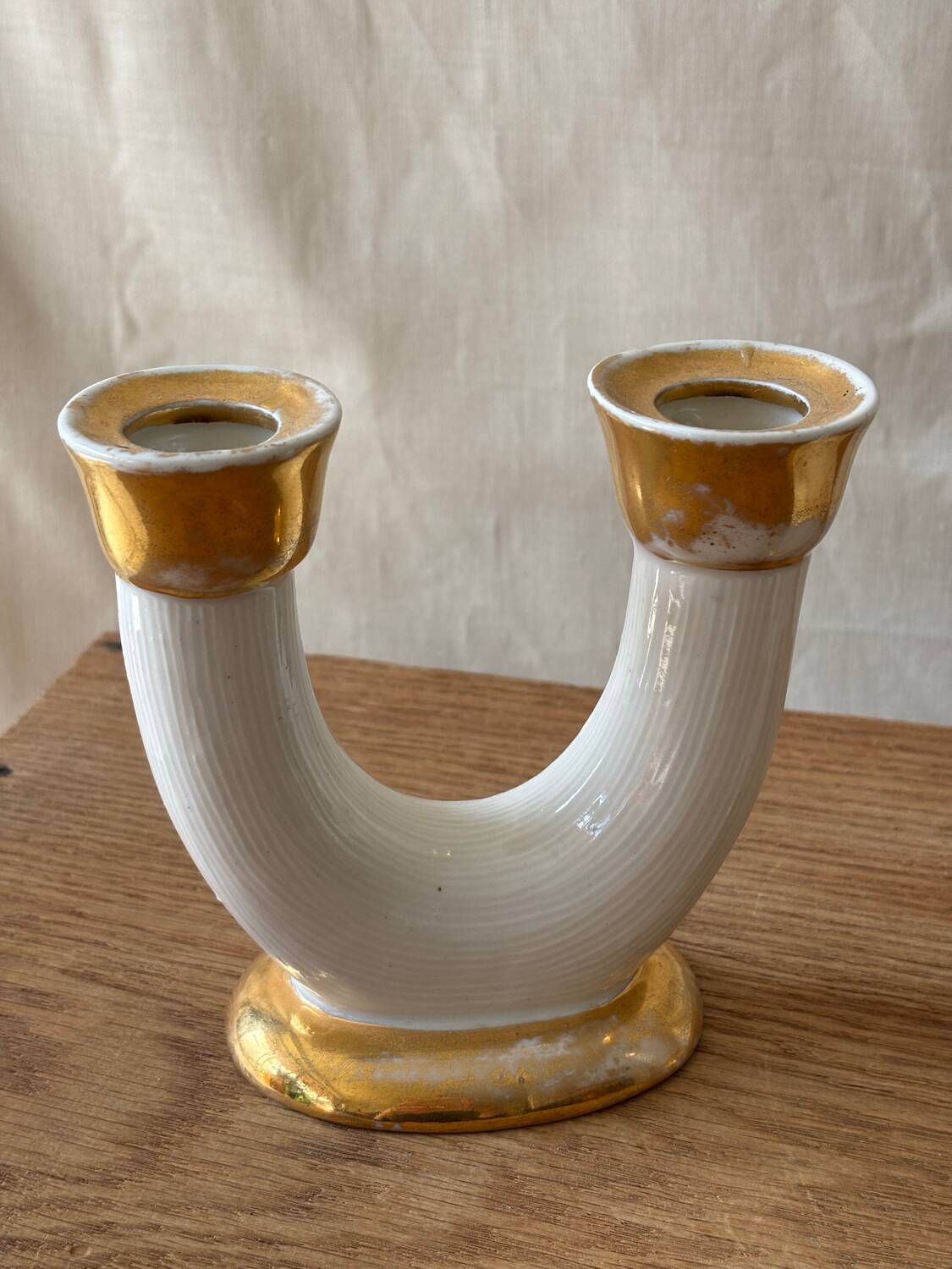 Ceramic candlesticks, Lucien Brisdoux (1878-1963)