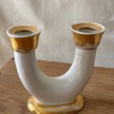 Ceramic candlesticks, Lucien Brisdoux (1878-1963)