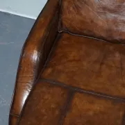 Chaise Longue en Cuir Teint à la Main