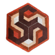 Midcentury Rare Carpet or Rug Hexagon, Denmark, 1960s