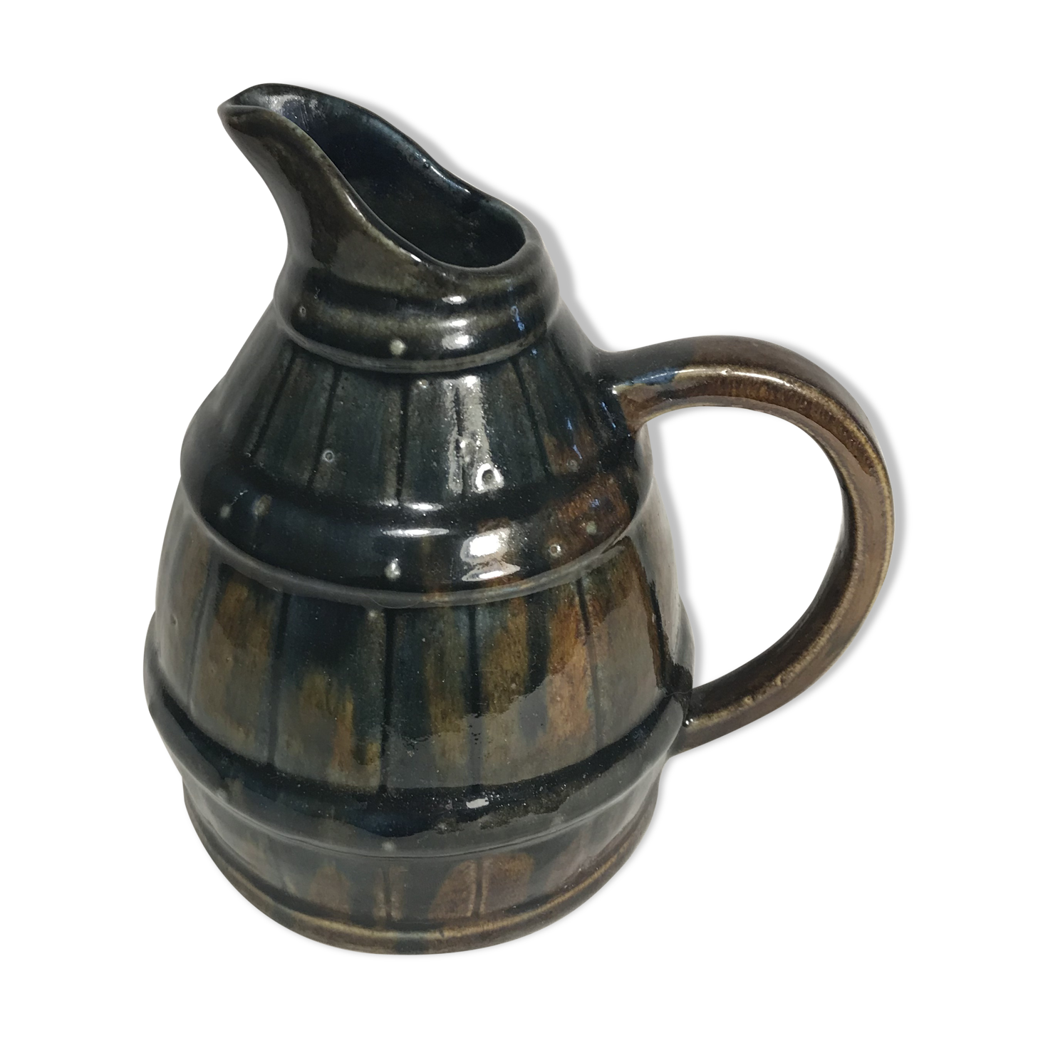 Pitcher Digoin 66 France vintage ceramic