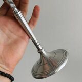 5-branch silver-plated metal candlestick