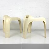 ALEXANDER BEGGE for CASALA - Tripod stool in white plastic.