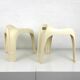 Tabouret tripode en plastique blanc alexander begge pour casala