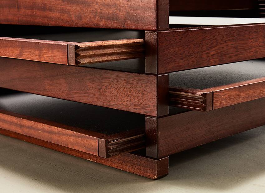Table basse Tetra de Bernard Vuarnesson pour Bellato Italie, années 1980