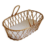 Vintage rattan bassinet