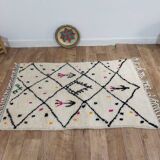 Handmade wool Berber rug 172 X 110 CM