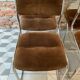 Set of 4 chairs chrome and suede 70s
