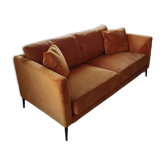 Elico sofa from Moulins – French manufacturing – Caramel colour