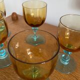 6 crystal glasses of Portieux