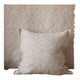 Housse de coussin artisanale en coton recyclé tissé main