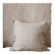 Housse de coussin artisanale en coton recyclé tissé main