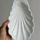 White ceramic shell bowl
