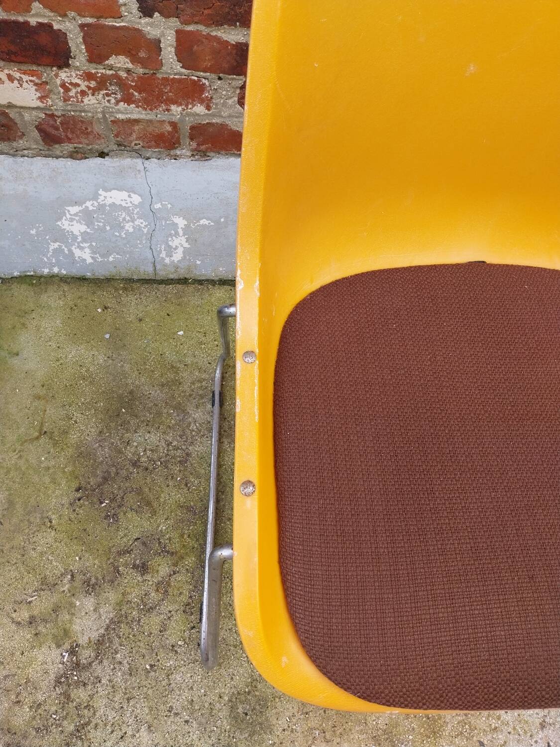 Paire de chaises traineaux Orange