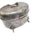 Art Deco sugar bowl, silver-plated brass, Fraget, Poland, 1920s.