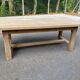 Farmhouse dining table stripped in solid raw oak 1930 - 216cm