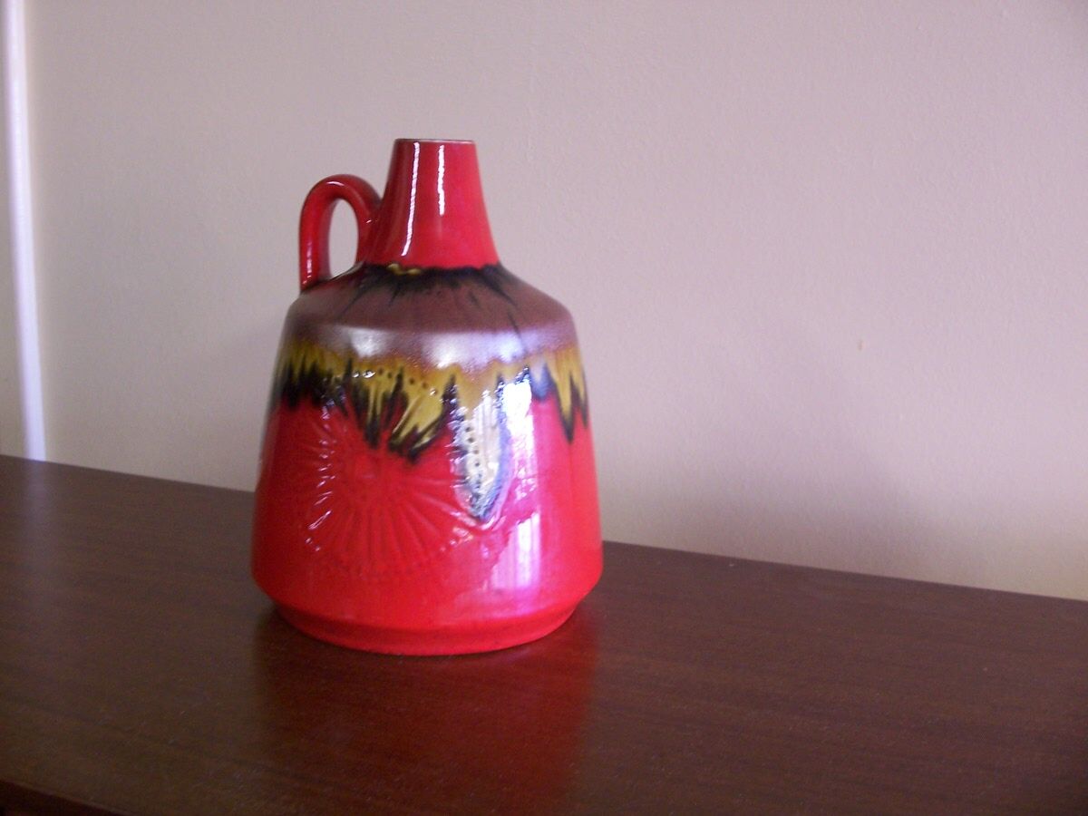 Vase ceramic multicolor, 60's