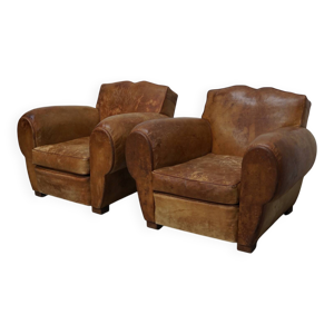 Paire de fauteuils club - 1940