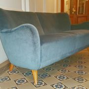 Sofa sofa 3 seats 50/60s Danish sculptural