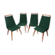 Lot de 4 chaises vintage style scandinave en tissu