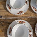 Set of six Digoin cups, Trouvère model