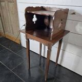 Old solid oak bedside table