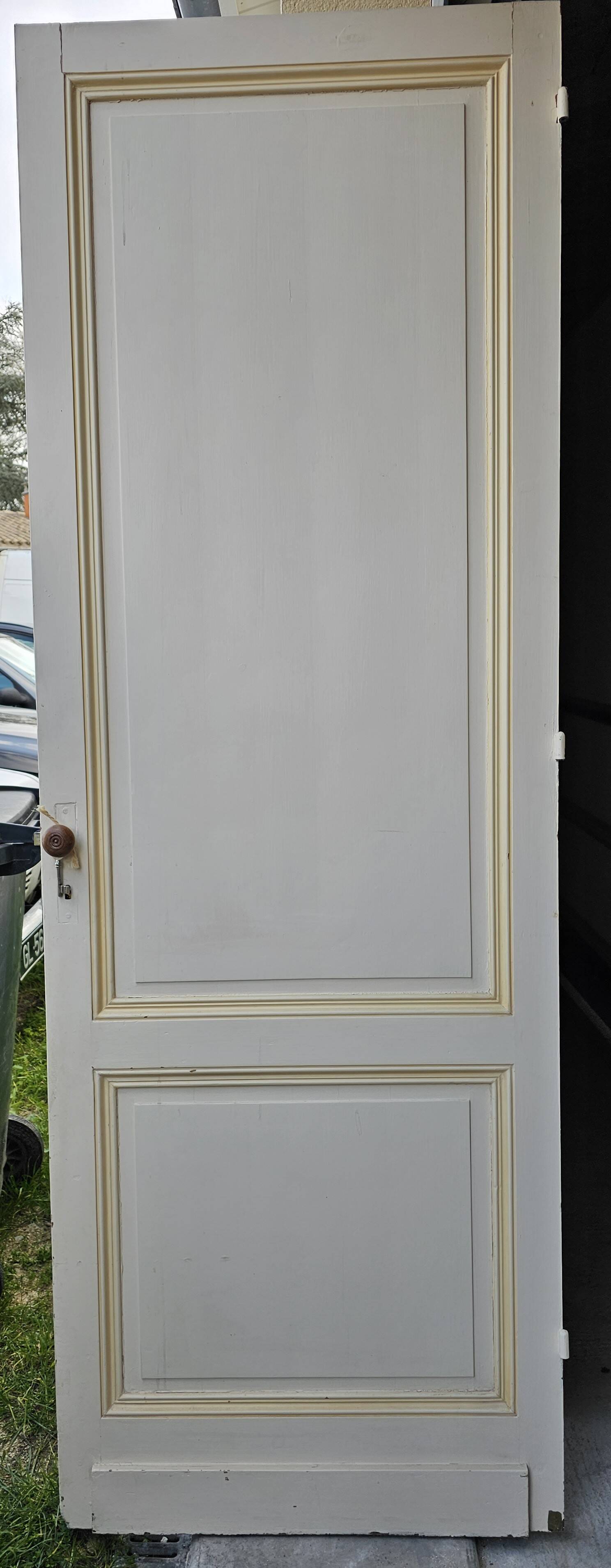 Porte d'intérieur XIX ème en bois mouluré