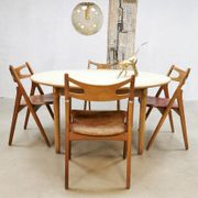 Midcentury danish dining chairs ‘sawbuck’ hans wegner