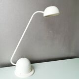 White metal desk lamp Vrieland 80s