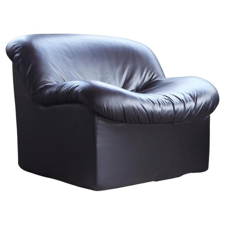 Fauteuil sculpturale rembourrée post-moderne 1980