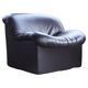 Fauteuil sculpturale rembourrée post-moderne 1980