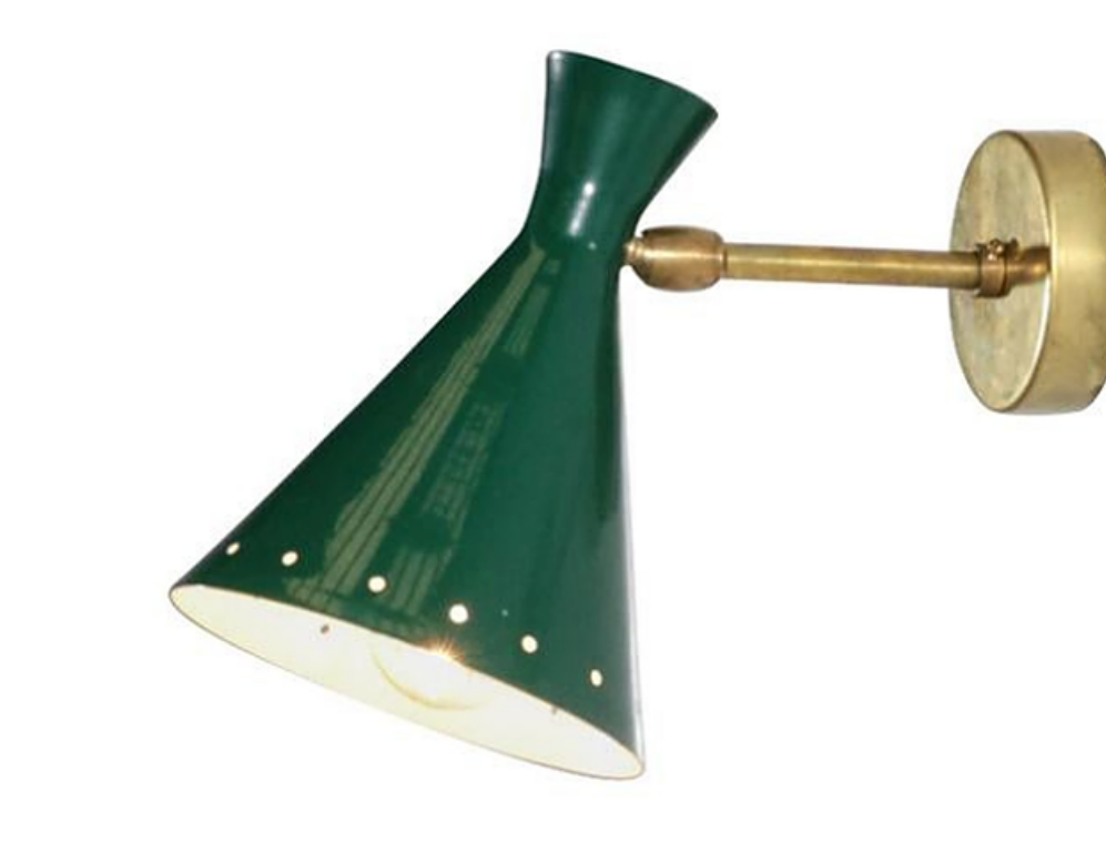 Pair of wall light apply cocotte green duck