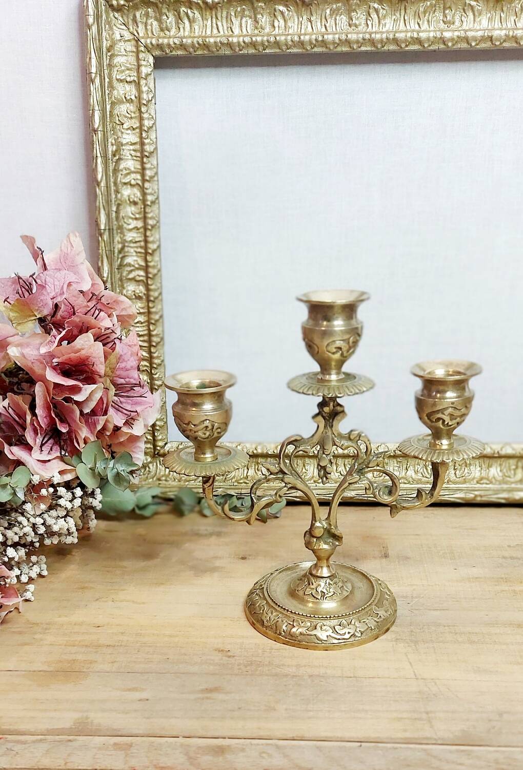 Brass candlestick / candelabra