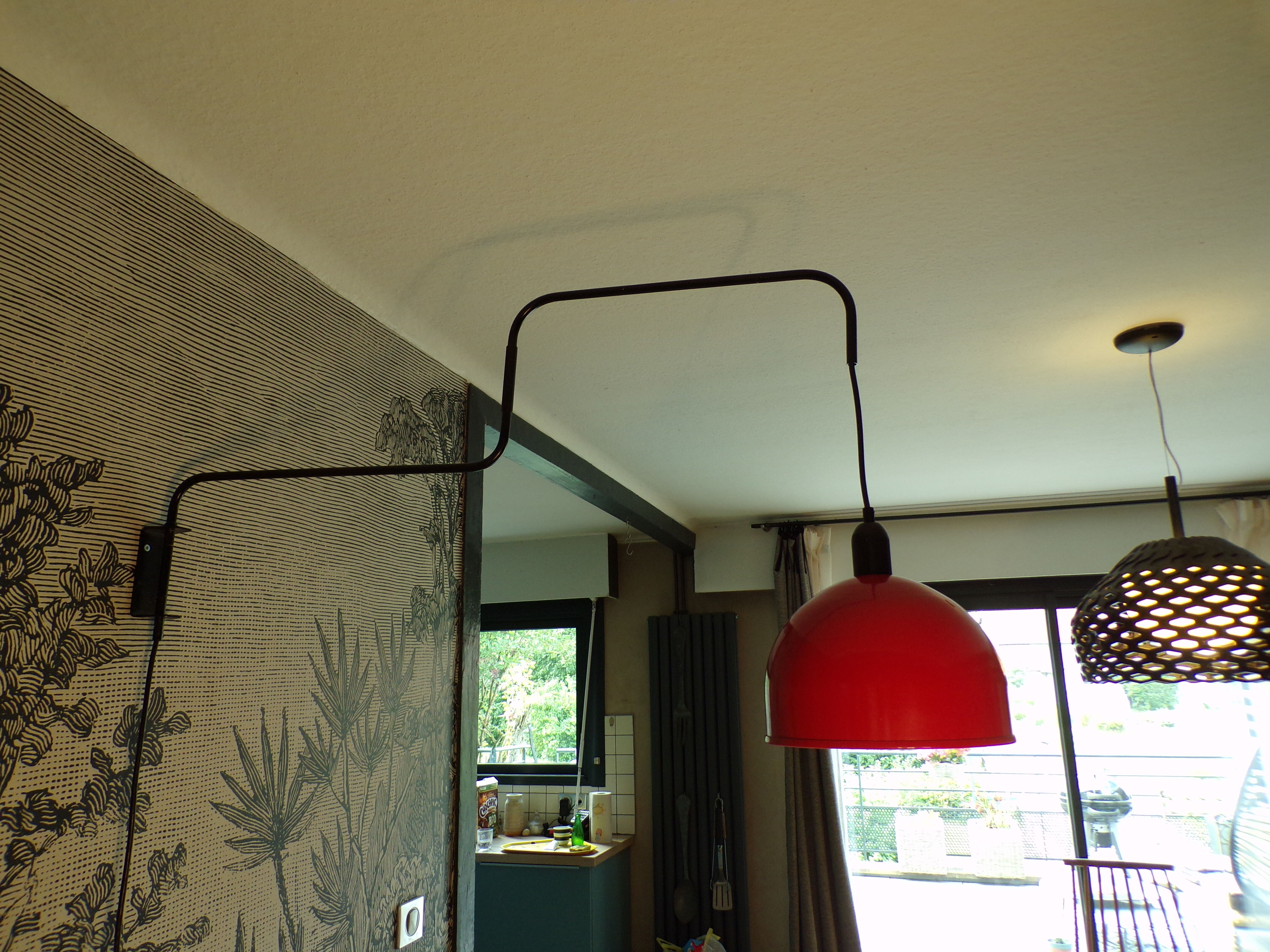 Articulated stem wall lamp Egoluce 1970