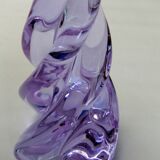 Sèvres crystal lamp signed Torsade purple foot